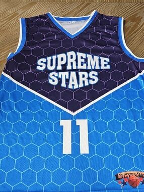 Supreme Stars Blue & Purple Basketball Jersey